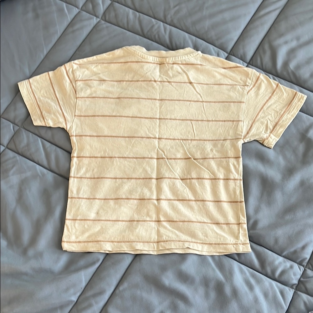 Kids Cream Striped Shirt - Picture 2 of 5